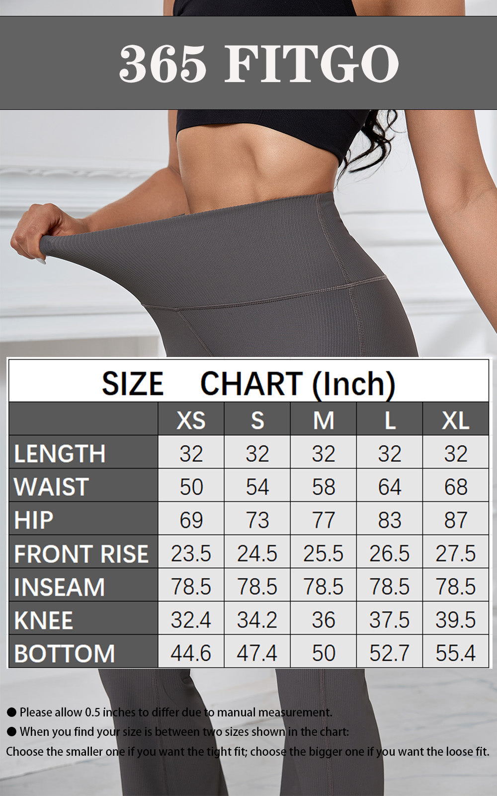 High-Rise Ribbed Flare Leggings 32"